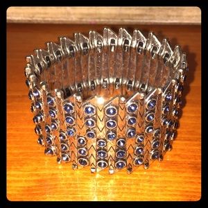 Lucky Brand Silver and Aquamarine Bracelet